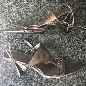 Pewter Strappy Sandals